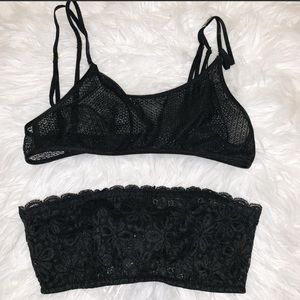 Victoria’s Secret Black Bralette Bundle XS